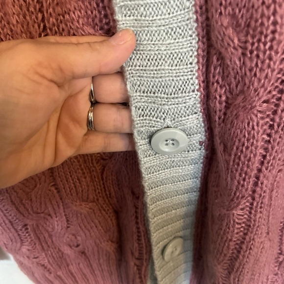 LuLaRoe Women's Mauve Gray Long Button Up Cardigan Sweater Oversized Small - Picture 6 of 8